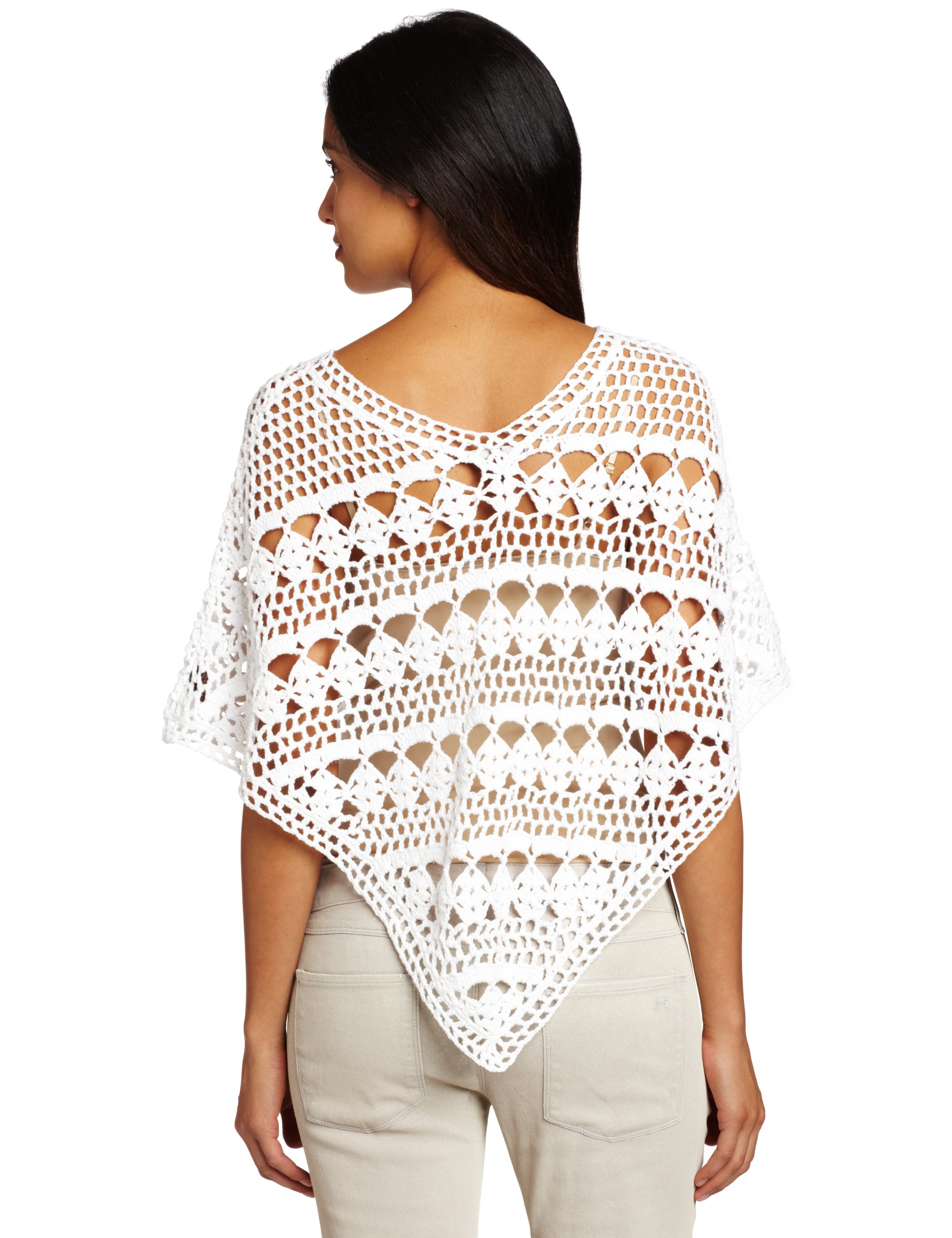 525 America Women's Novelty Triangle Poncho Sweater - Cozy Knitted Wrap Cardigan for Fall & Winter - Perfect for Casual Outings, Coffee Dates and Layered Outfits
