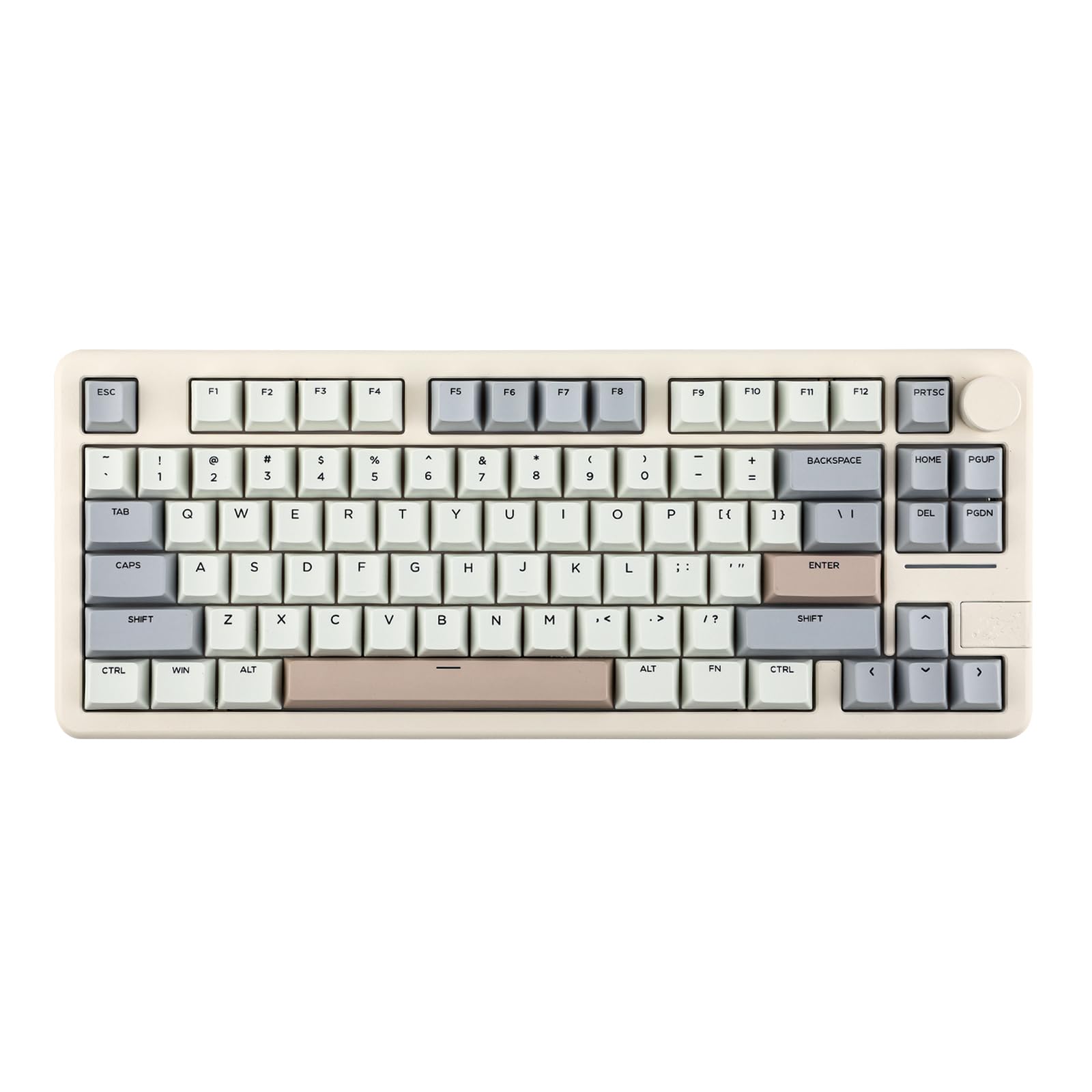EPOMAKER Galaxy70 75% Wireless Mechanical Gaming Keyboard - Aluminum Frame, Bluetooth 5.0/2.4GHz/USB-C Wired, Hot-Swappable Petal Switch (White) - Perfect for PC Gaming, Office Work & Typing Enthusiasts