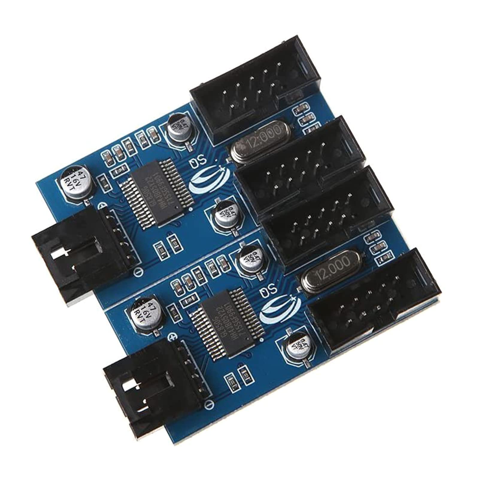9Pin USB Splitter 1 to 4 Hub Adapter for PC Motherboard Extension