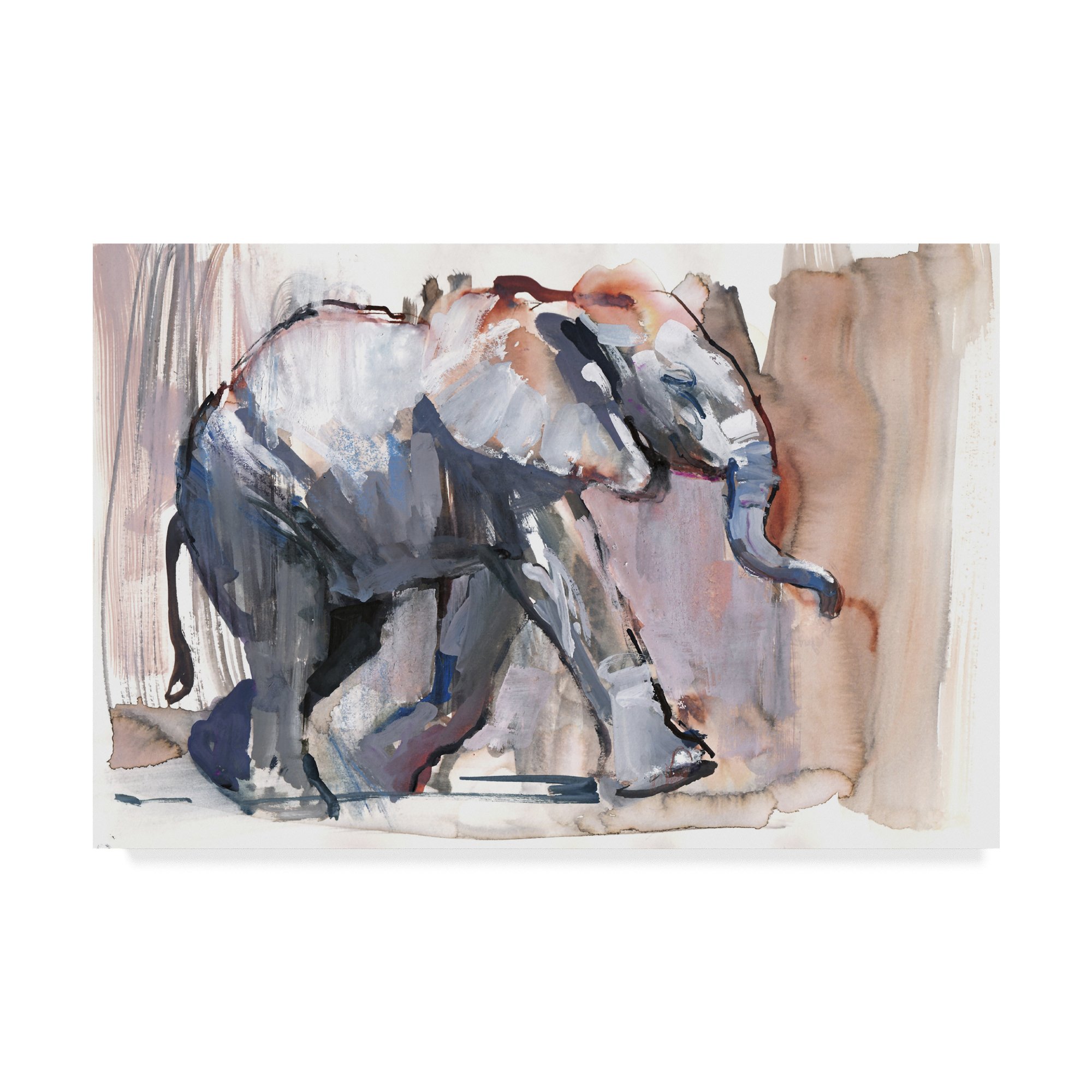 Baby Elephant Art Print by Mark Adlington - 30x47 Inch Wall Decor for Nursery, Kids Room & Wildlife Themed Spaces