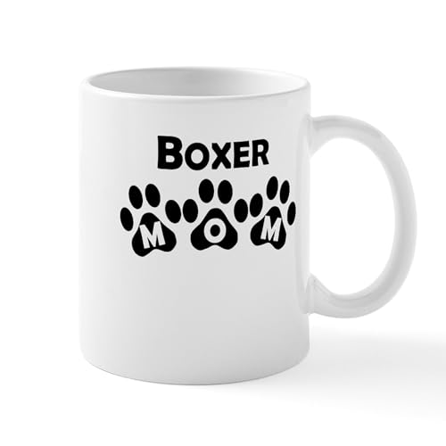 White - Boxer Mom Mugs