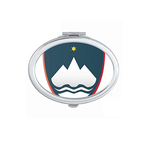 DIYthinker Slovenia National Emblem Portable Folding Mirror - Double Sided Travel Makeup Mirror with Handle, Perfect for Home, Travel & Handbag Use