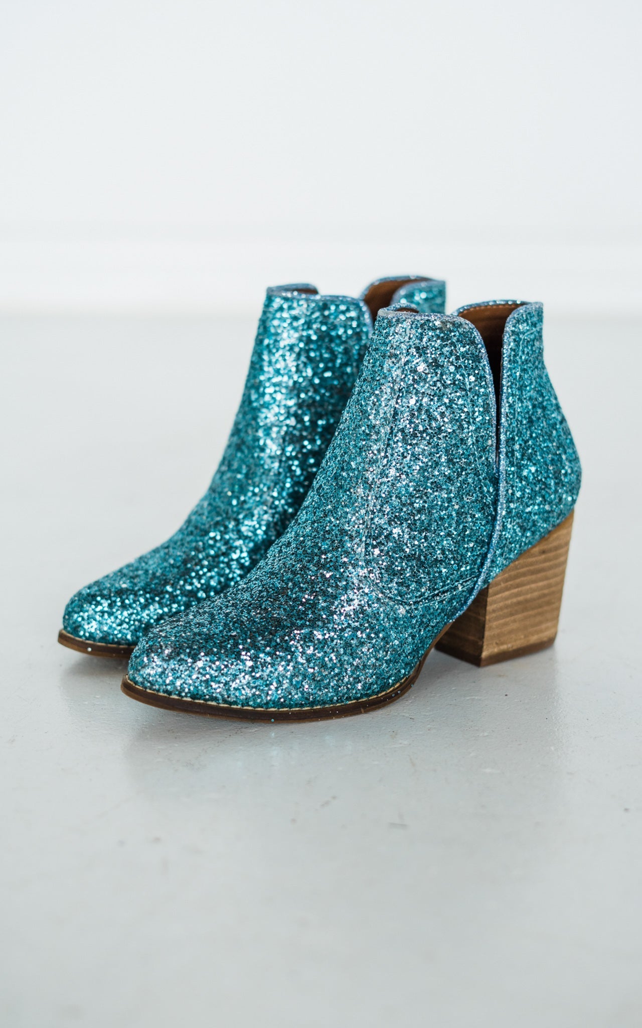Fiera Booties in Blue | Women's Stylish Ankle Boots for Fall & Winter | Perfect for Casual Outfits, Office Wear & Date Nights