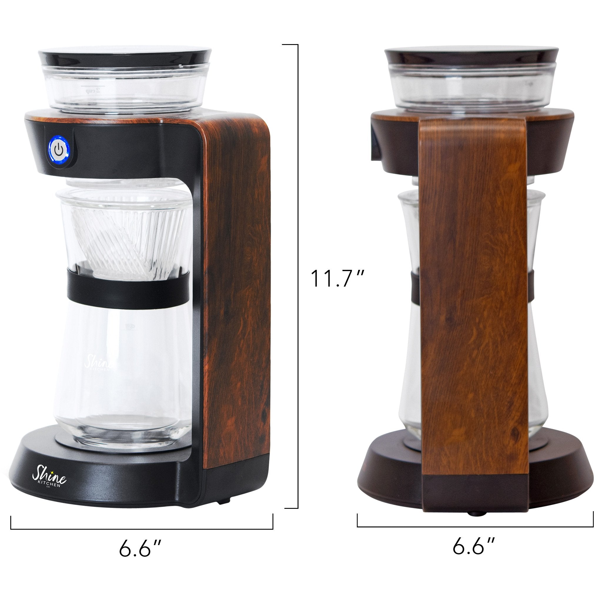 Shine Kitchen Co.® Automatic Pour Over Coffee Maker with Lifeboost Premium Coffee Bundle - Perfect for Home, Office & Specialty Coffee Shops