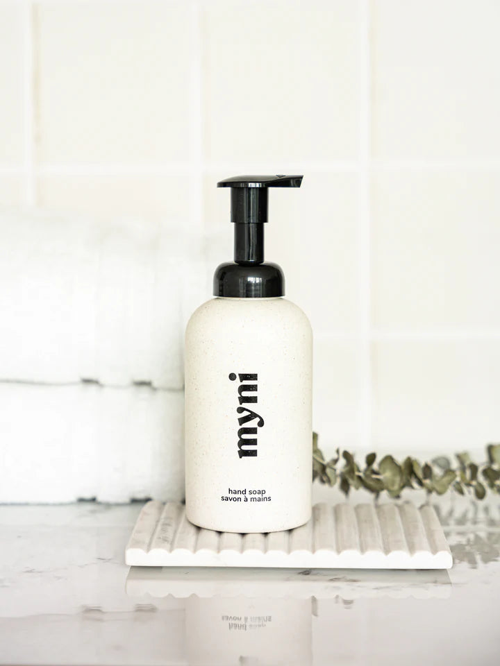 Eco-Friendly Wheat Straw Foaming Hand Soap Dispenser - Biodegradable & Sustainable Bathroom Essential for Kitchen, Office, and Guest Washroom