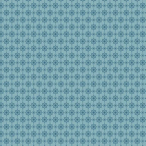 Edyta Sitar Cocoa Blue Andover A734B Blue Fabric - Perfect for Quilting, Home Decor & DIY Craft Projects