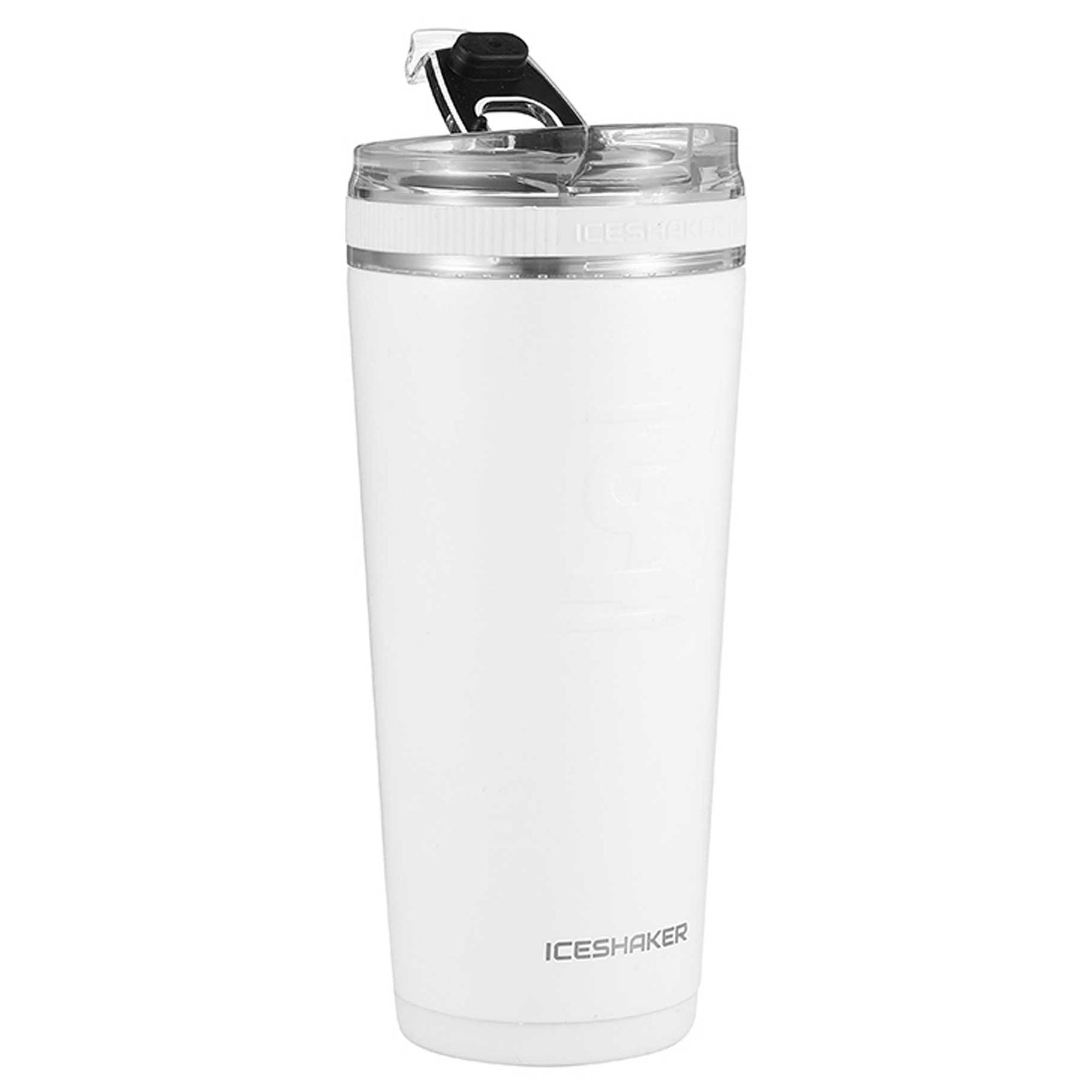 Custom 8x8 26oz Flexible Water Bottle - White | Leakproof & Durable for Gym, Hiking & Outdoor Activities