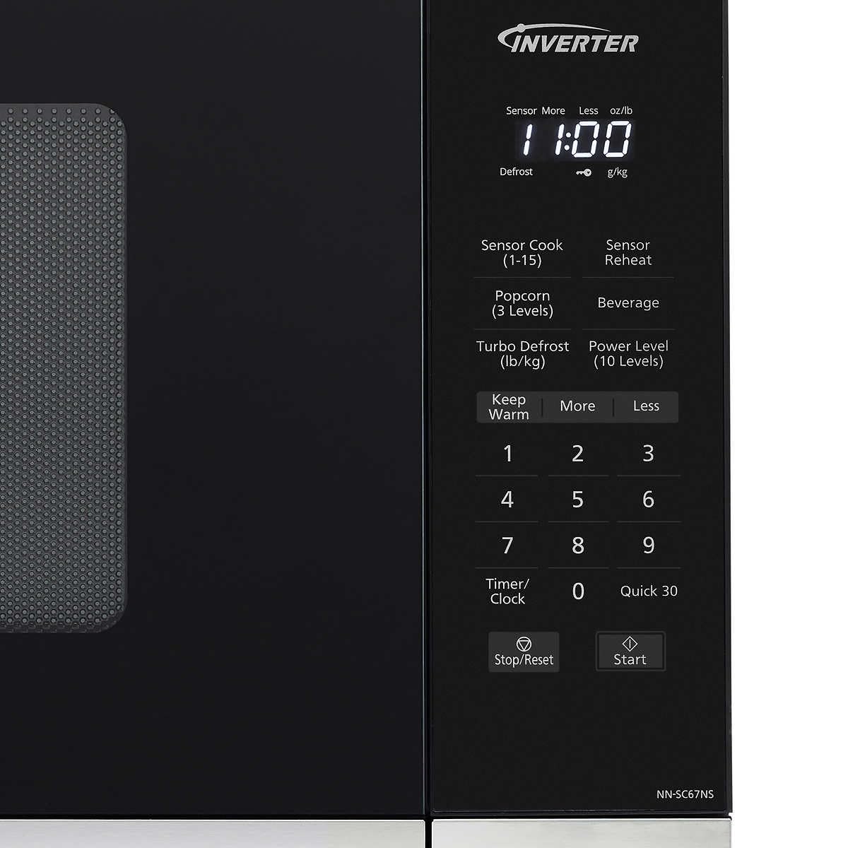Panasonic 1.3 cu. ft. Inverter Microwave Oven with 1200W Power - NN-SC67NS - Perfect for Small Kitchens, Dorms & Office Break Rooms