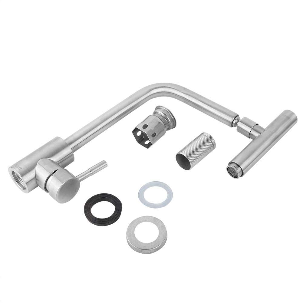Omabeta 304 Stainless Steel Kitchen Faucet with Hot & Cold Water - 360 Degree Swivel Sink Tap for Home Kitchen | Perfect for Washing Dishes, Food Prep, and Modern Kitchen Decor