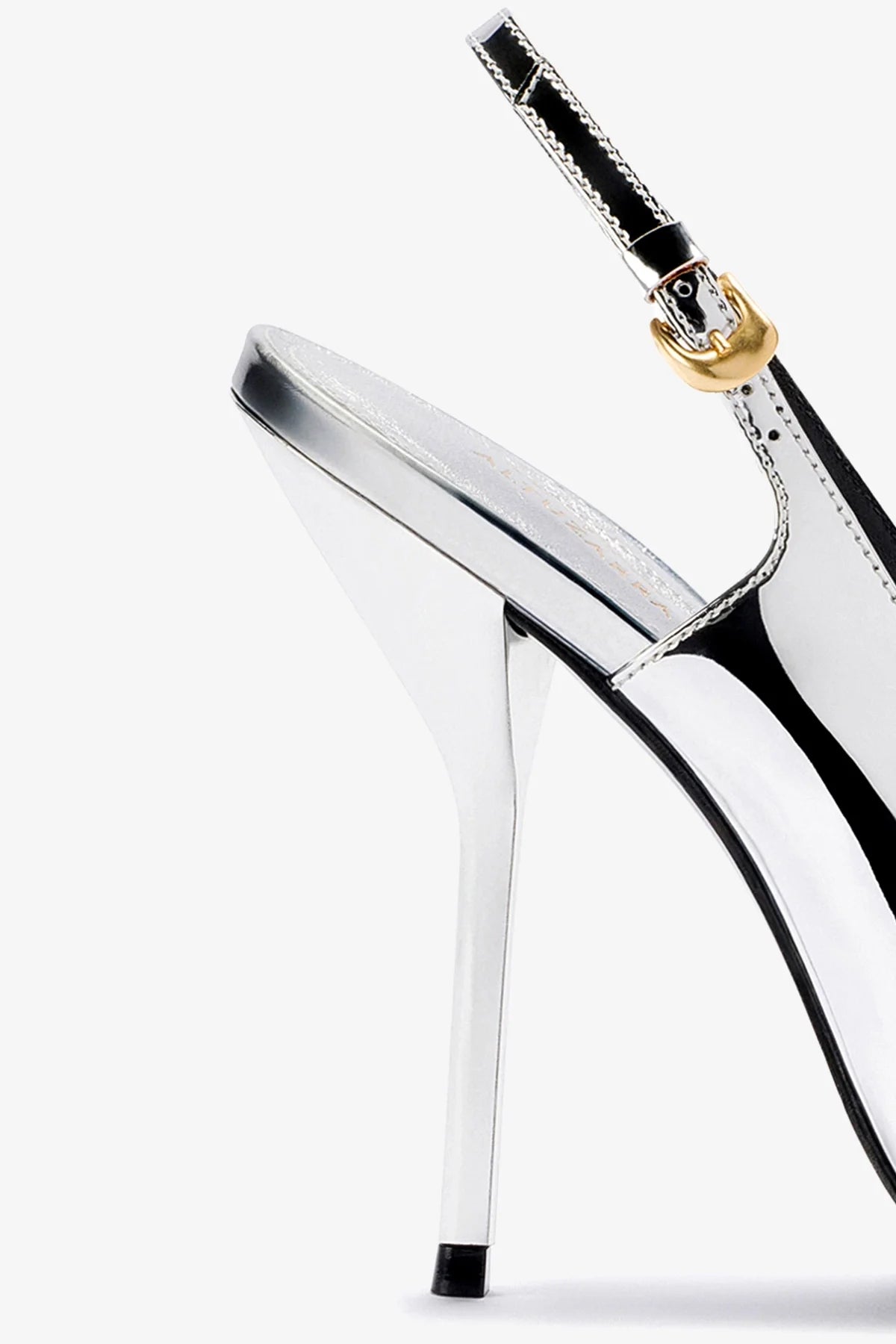 Larroudé x Altuzarra Silver Specchio Pump - Elegant Women's Heels for Parties, Weddings & Evening Events