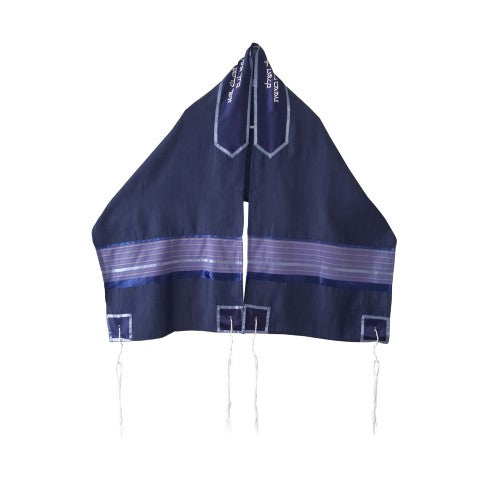 Youthful Easy Going Blue Tallit Prayer Shawl for Bar Mitzvah - Premium Tzitzit Tallis Set for Jewish Ceremonies & Daily Prayers