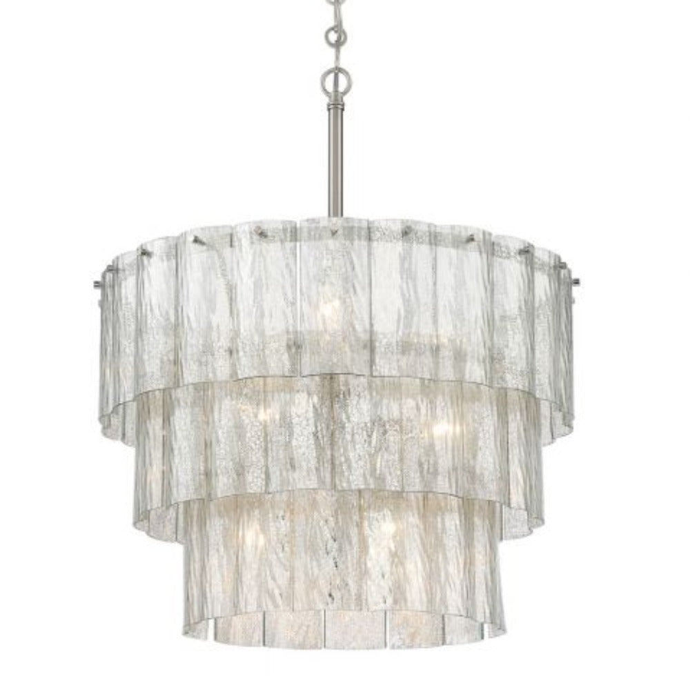 Bayside Tiered Chandelier - Modern Crystal Ceiling Light Fixture for Dining Room, Bedroom & Living Room | Elegant Lighting for Home Decor & Wedding Venues