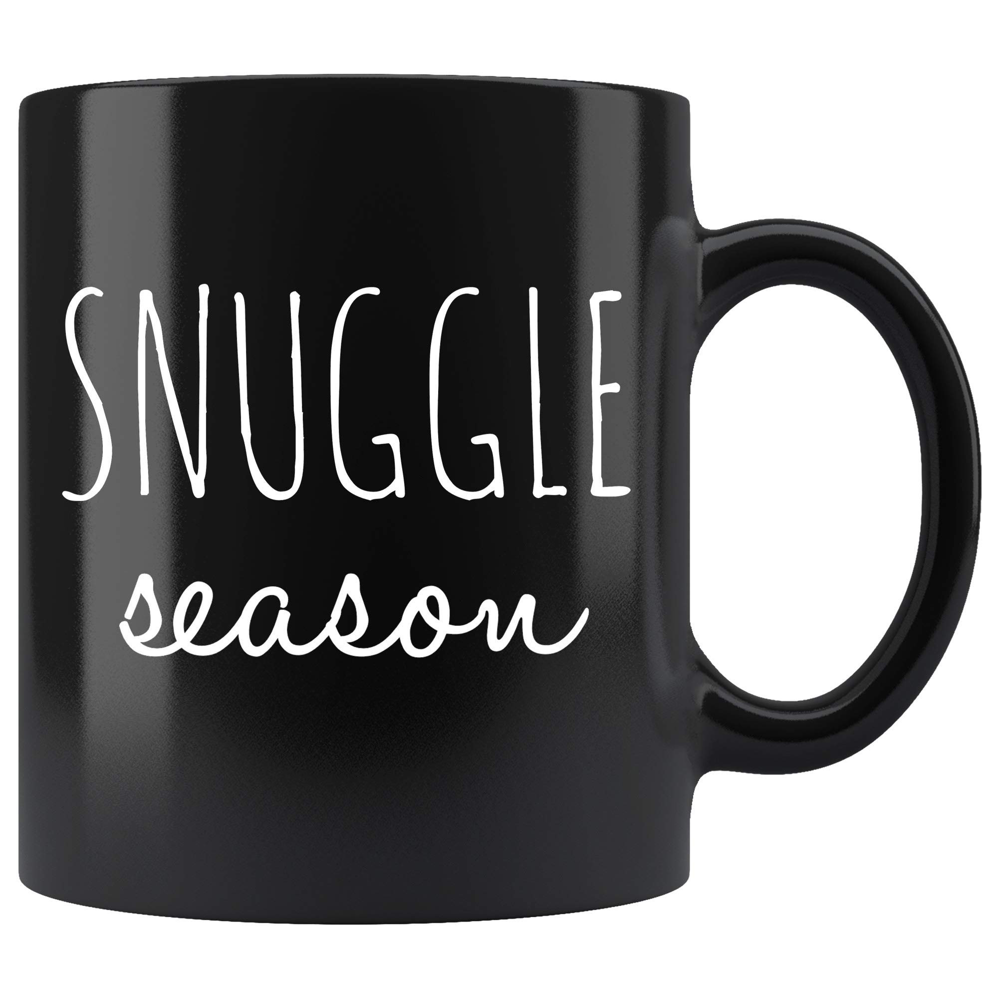 Snuggle Season Funny Coffee Mug - 11 oz Black Insulated Coffee Cup for Women & Men | Perfect Gift for Christmas, Office, Home Use | Cute & Cool Coffee Gifts for Couples, Friends