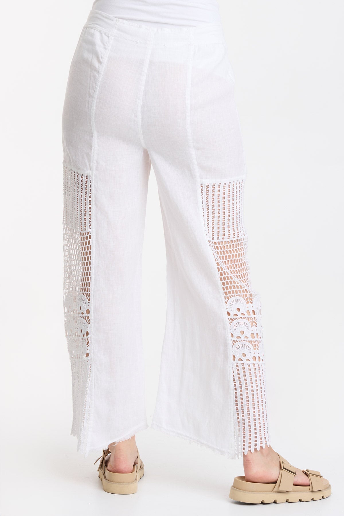 Koldis Women's High-Waisted White Pants - Comfortable Stretch Work Pants for Office, Business Casual & Travel