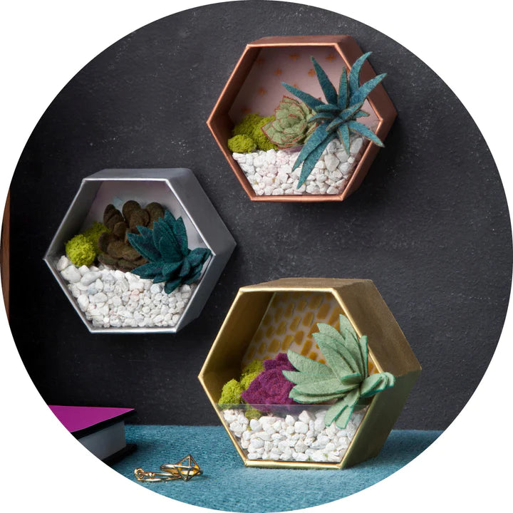 DIY Mini Terrarium Kit - Complete Glass Terrarium Set with Plants & Decor for Home Office Desk Decor, Creative Gardening Gift for Adults & Kids