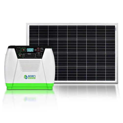 Natures Generator Gold Essential - Portable Solar Power Generator for Camping, Emergencies & Off-Grid Living - Reliable Backup Power Supply for Home & Outdoor Adventures