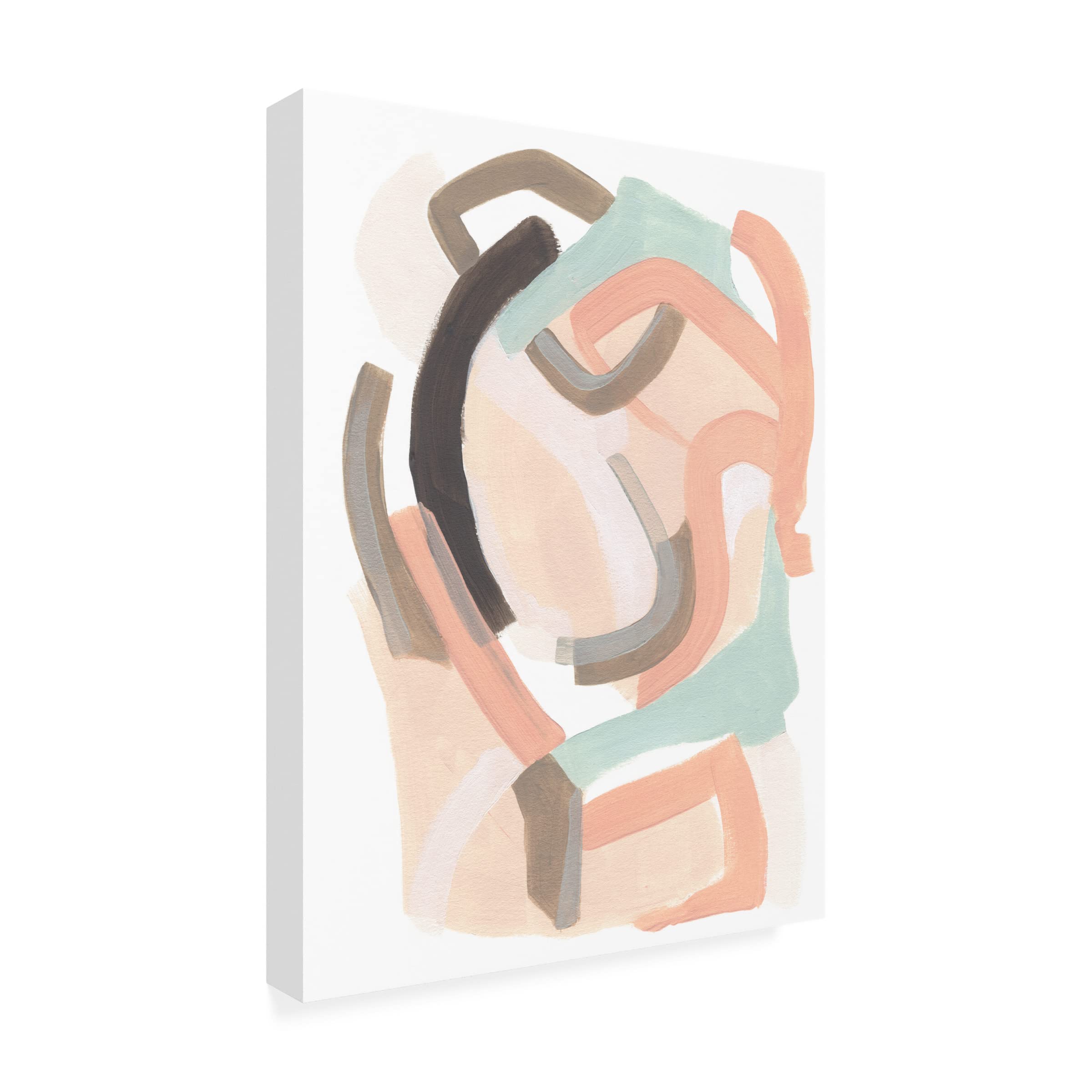 Trademark Fine Art 'Pastel Signal III' Canvas Wall Art Print by June Erica Vess - Modern Abstract Painting for Living Room, Bedroom & Office Decor