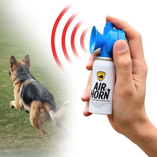 GUARD DOG SECURITY Air Horn for Dogs – Powerful Dog Training Tool to Stop Barking, Jumping, Fighting & Chasing | Effective Coyote Deterrent & Safety Device | Perfect for Outdoor Adventures, Hiking & Home Protection