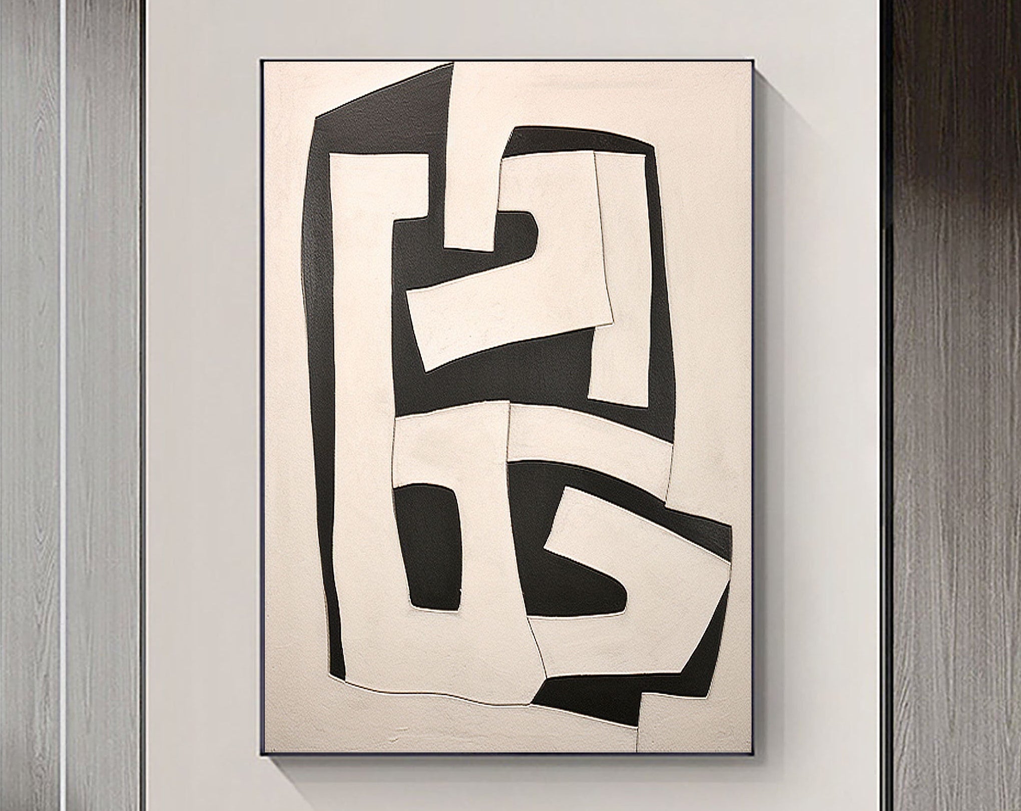 Beige & Brown Abstract Wall Art Print #BB001 - Modern Home Decor for Living Room, Bedroom & Office