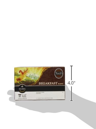 Tully's Coffee Breakfast Blend K-Cup Pods for Keurig - 72 Count, Medium Roast, Smooth & Balanced Flavor - Perfect for Morning Brews, Office Use & Home Coffee Stations