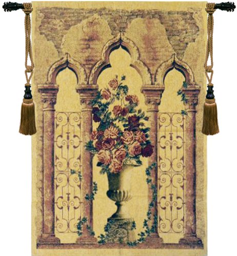European Floral Urn with Columns Tapestry - 39