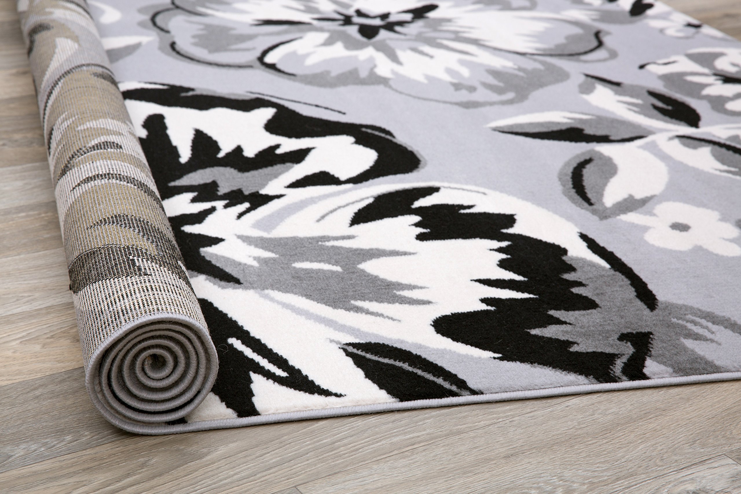 Modern Floral Area Rug 6'6