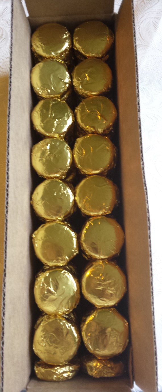 Delicious Chocolate Covered Cookies - 100 Pieces in Elegant Gold Foil Wrapping | Perfect for Gifts, Parties & Holiday Treats