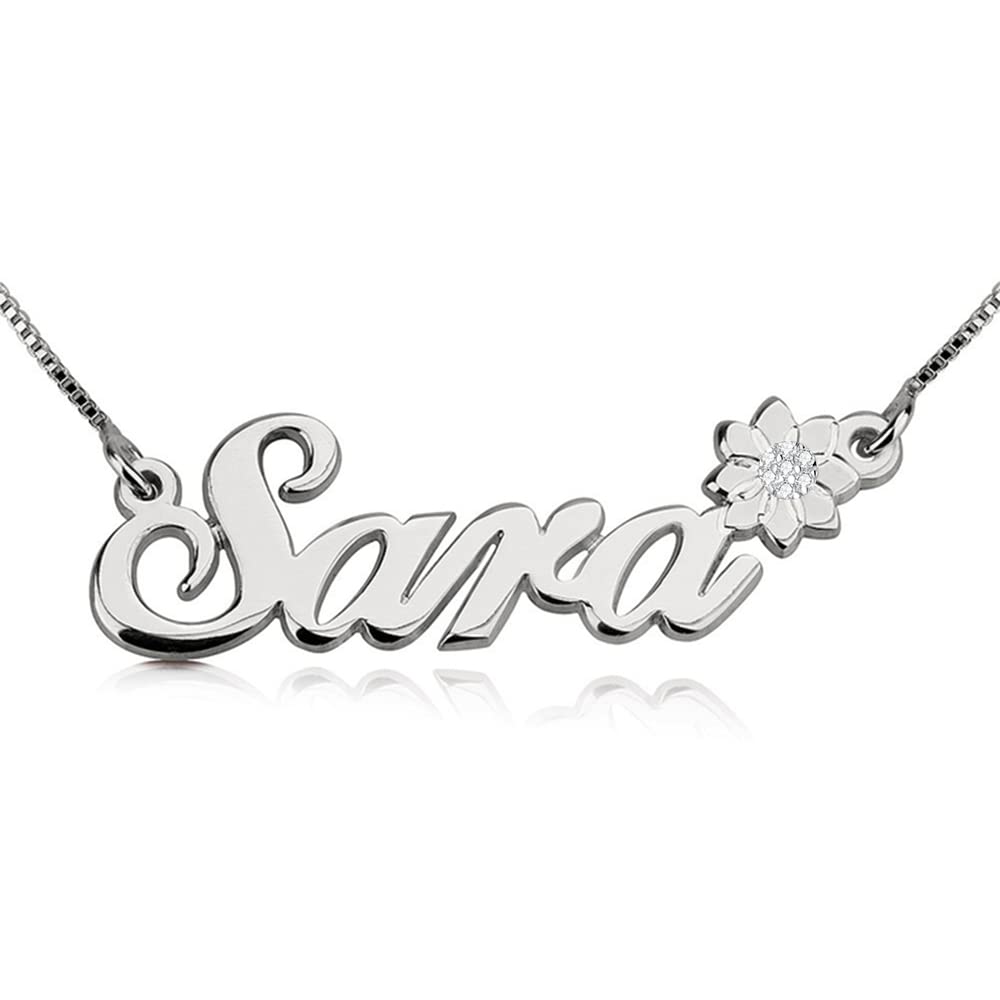 10K, 14K, 18K Solid Gold Personalized Name Necklace for Women - Custom Engraved Jewelry Gift (G-H Color, I2-I3 Clarity) - Perfect for Birthdays, Anniversaries & Special Occasions