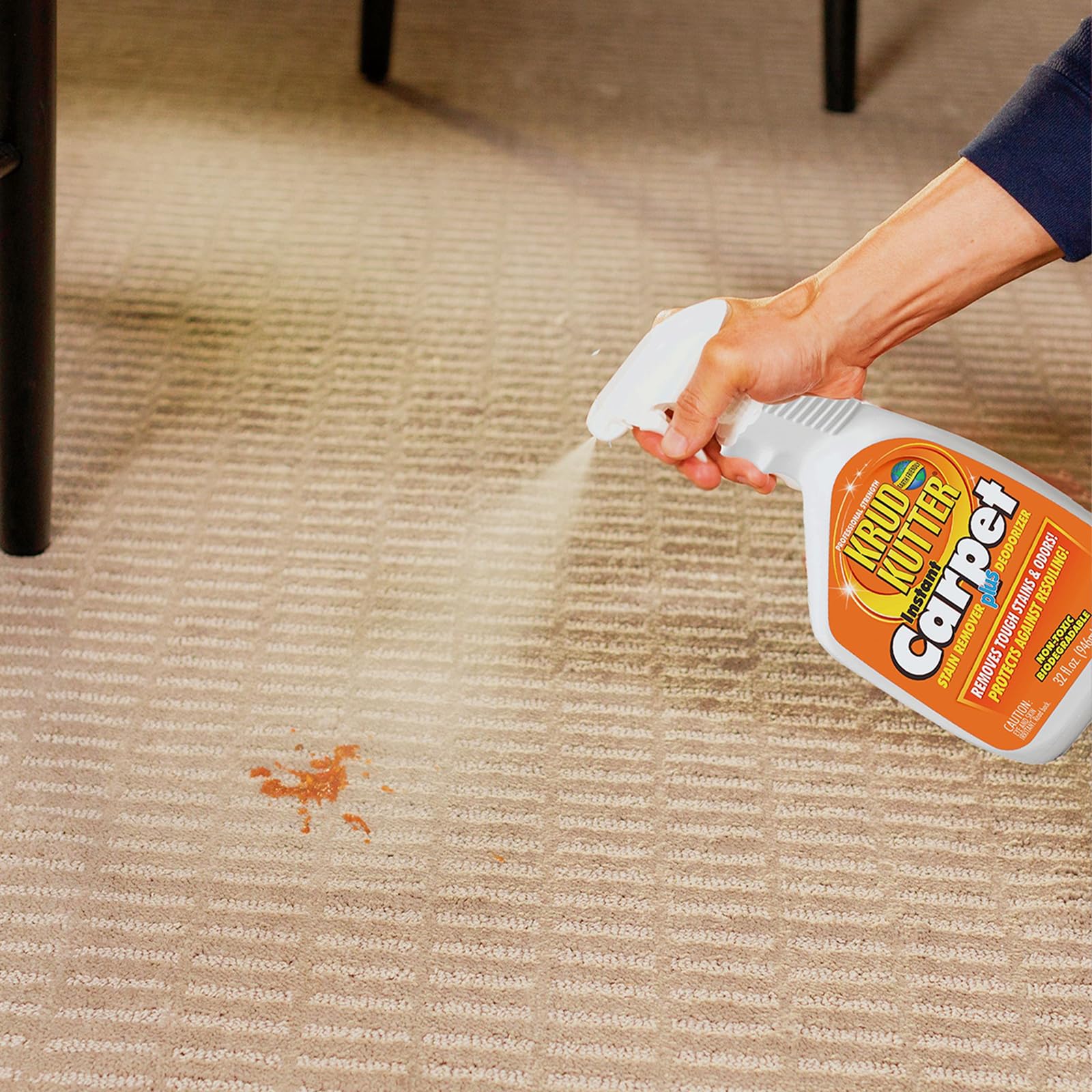 Krud Kutter CR326 Carpet Cleaner & Stain Remover - 32 oz Heavy Duty Formula for Deep Cleaning Carpets, Upholstery & Rugs | Perfect for Pet Stains, Spills & Tough Odors