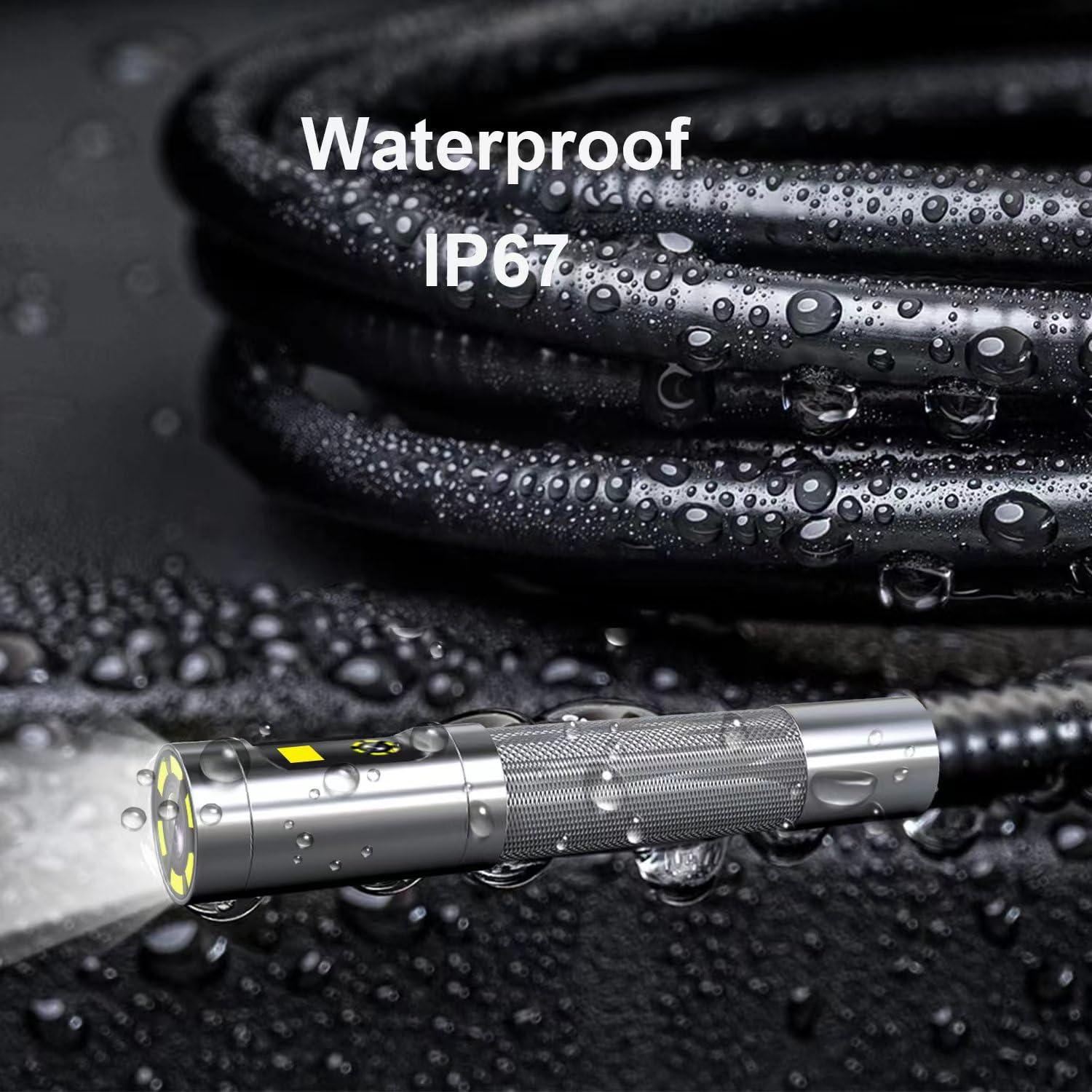 Dual-Lens Articulating Borescope Camera - 1080P HD Inspection Endoscope with 5