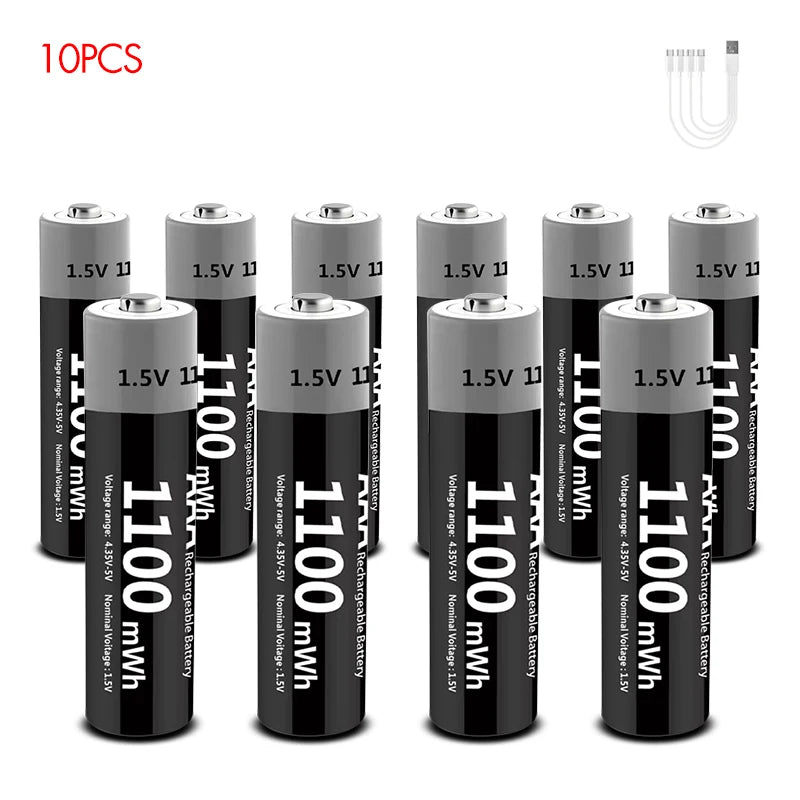 USB AAA 1100mWh 10PC