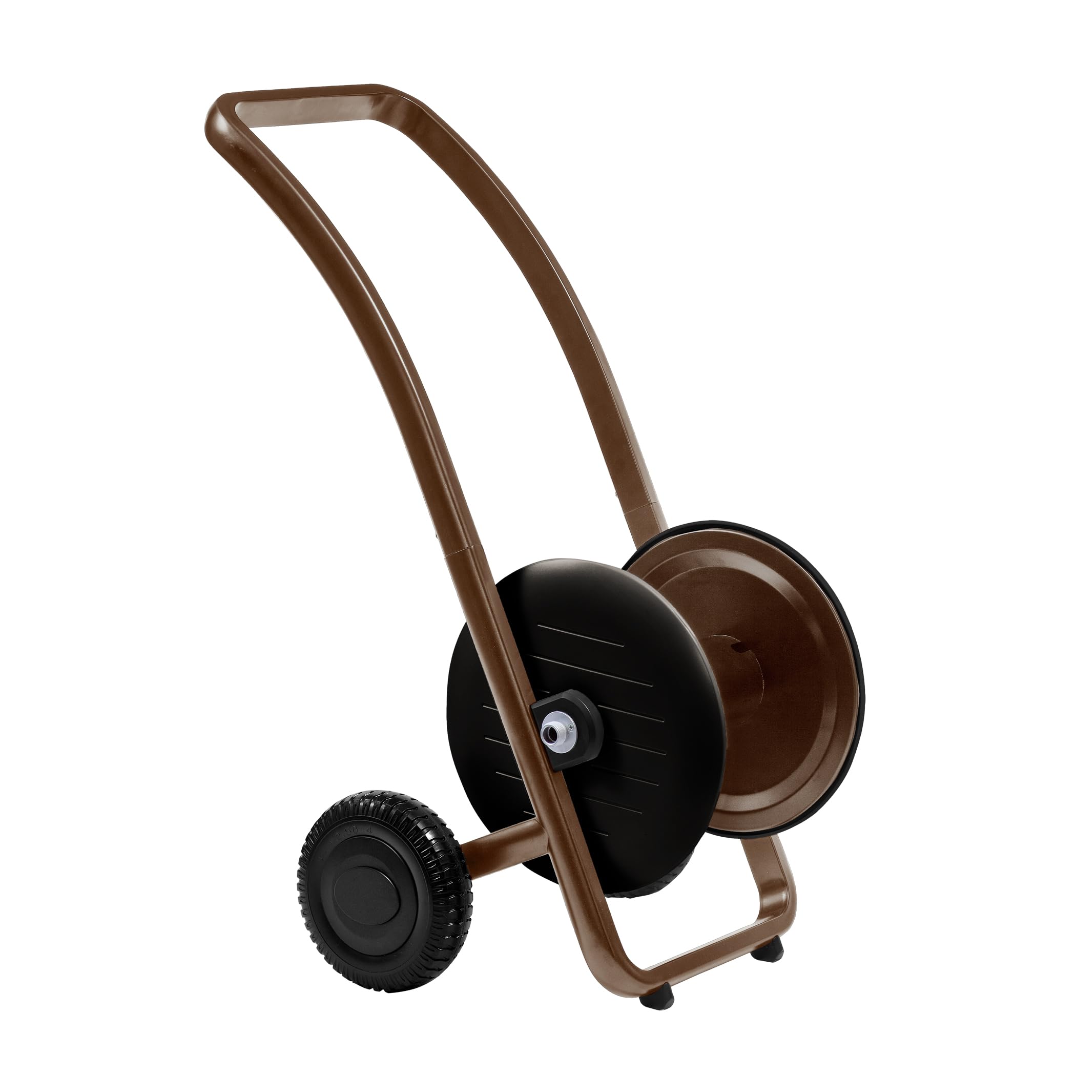 Liberty Garden 303 Two Wheel Heavy Duty Hose Cart - Bronze/Black Outdoor Watering Solution for Garden, Lawn & Yard Maintenance