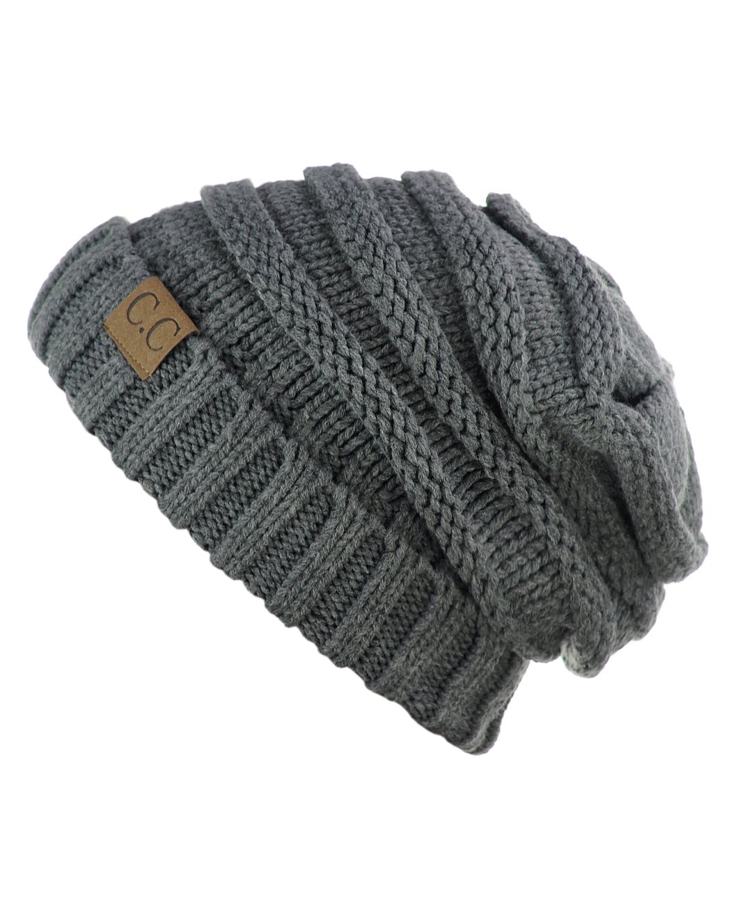 NYFASHION101 Slouchy Wrinkled Beanie Cap - Winter Skull Hat for Men & Women | Cozy Knit Beanie for Cold Weather, Outdoor Activities & Street Fashion