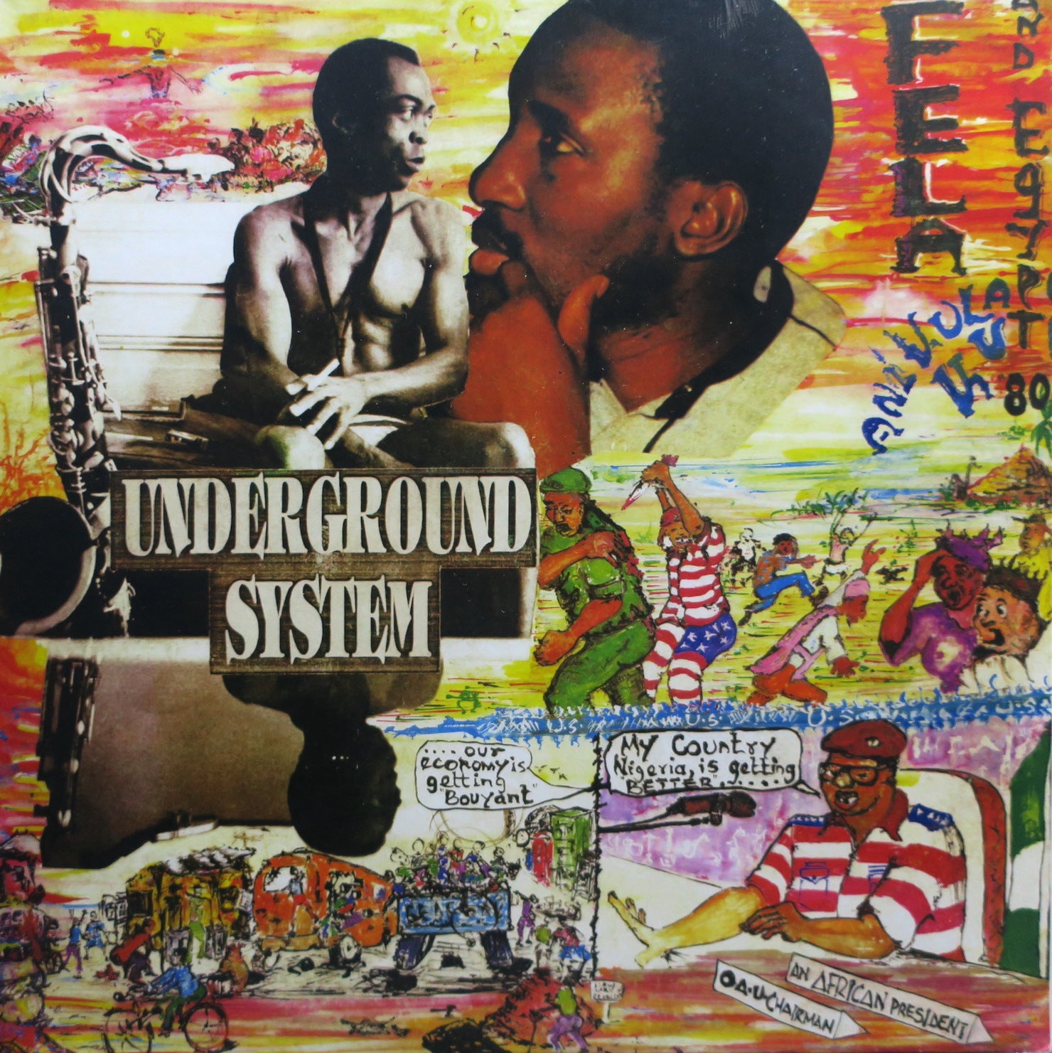 FELA KUTI 'Underground System' Vinyl LP Record - 1992 Afrobeat Music Album - Perfect for Music Collectors & Afrobeat Enthusiasts