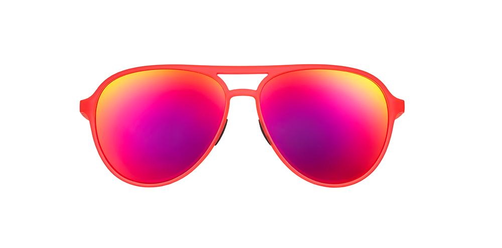 Goodr CAPTAIN BLUNT'S RED EYE Polarized Sunglasses - UV Protection, Lightweight & Stylish for Running, Cycling & Outdoor Activities