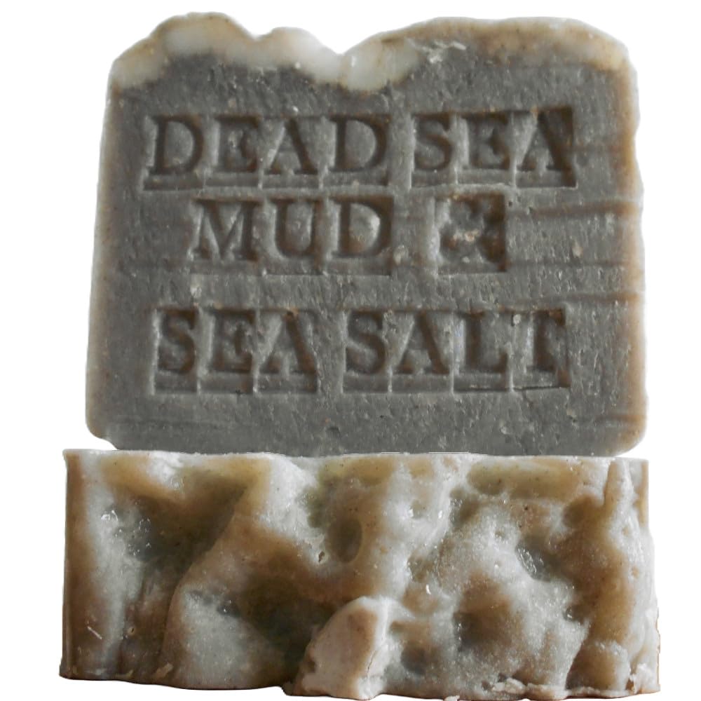 Natural Handmade Dead Sea Mud Soap & Exfoliating Dead Sea Salt - Deep Cleansing & Skin Renewal for Acne, Blackheads & Dry Skin - Perfect for Spa, Bath & Gift Sets