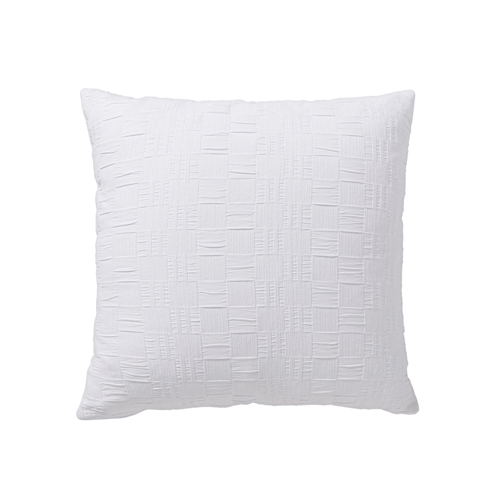 Premium Cosmo White Square Filled Cushion - Soft & Supportive Decorative Throw Pillow for Sofa, Bed, Chair - Perfect for Living Room, Bedroom, Office Decor