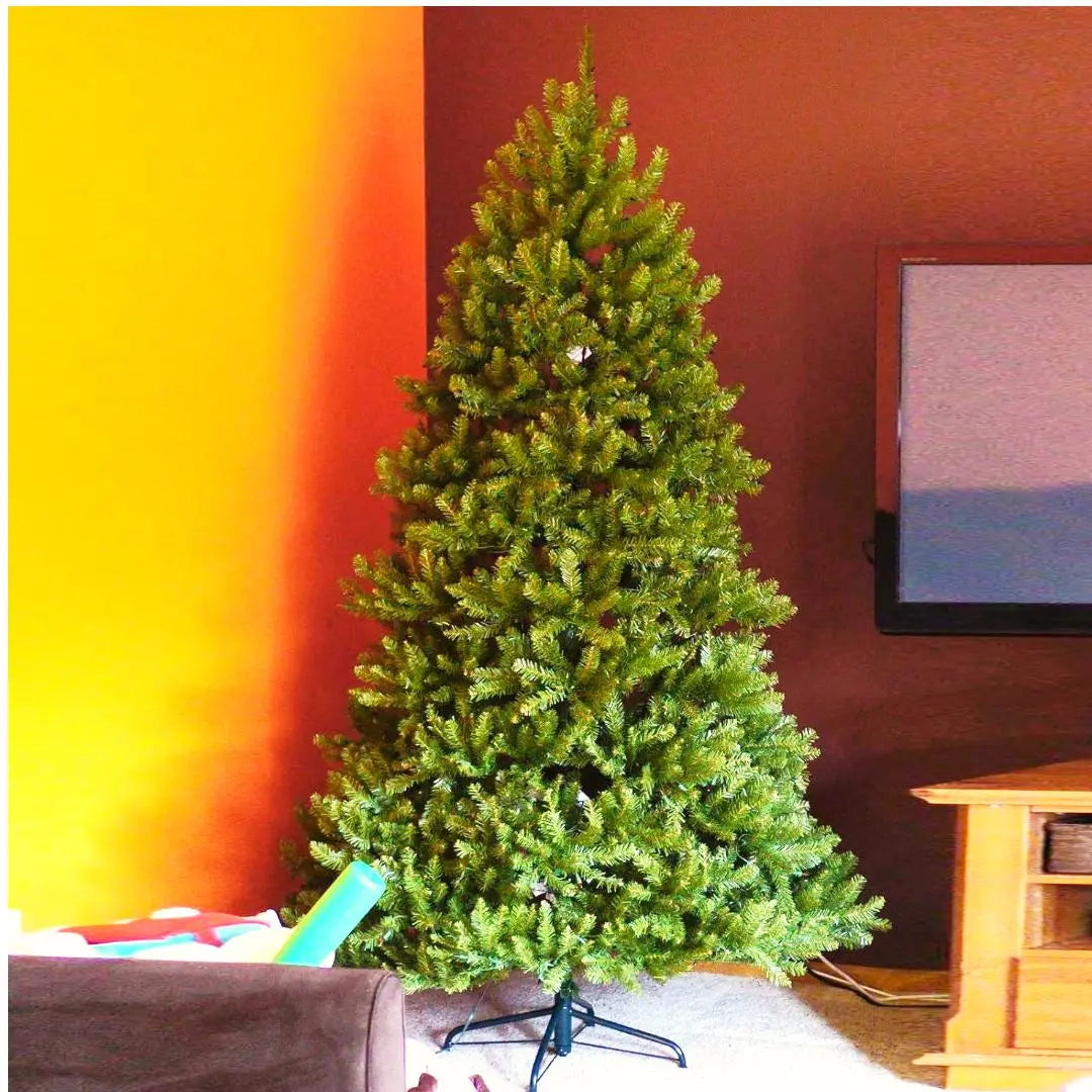 6.5'/7.5'/9' Premium Artificial Christmas Tree with Realistic Branch Tips, Sturdy Metal Stand & Hinged Branches - Perfect for Home, Office & Holiday Decorations