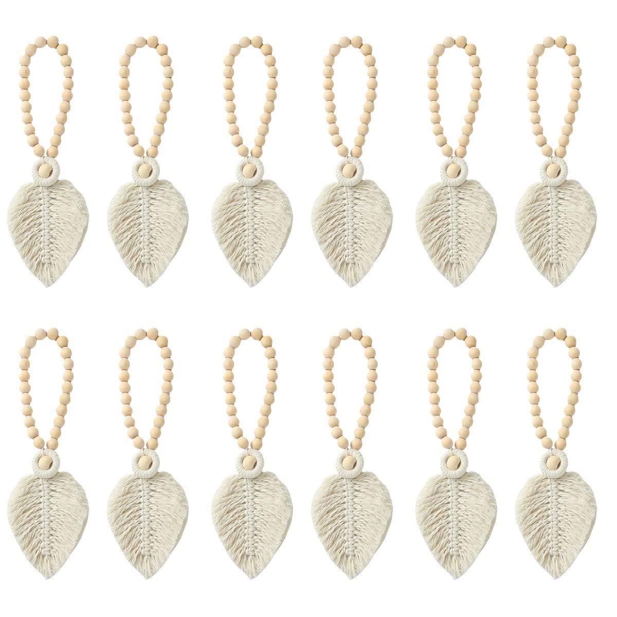 12 PCS Bohemian Style Curtain Tiebacks - Decorative Window Holdbacks for Home Decor, Wedding & Party Decorations - Perfect for Living Room, Bedroom & Special Events