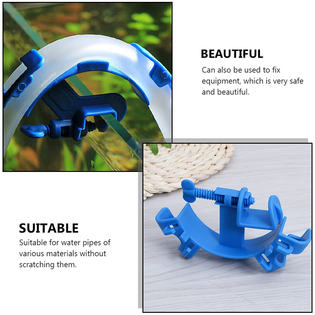 Balacoo 4pcs Aquarium Water Changer Hose Clamp - Plastic Fish Tank Clips for Secure Outlet Fixing, Premium Aquarium Accessories for Fish Tank Maintenance and Water Change