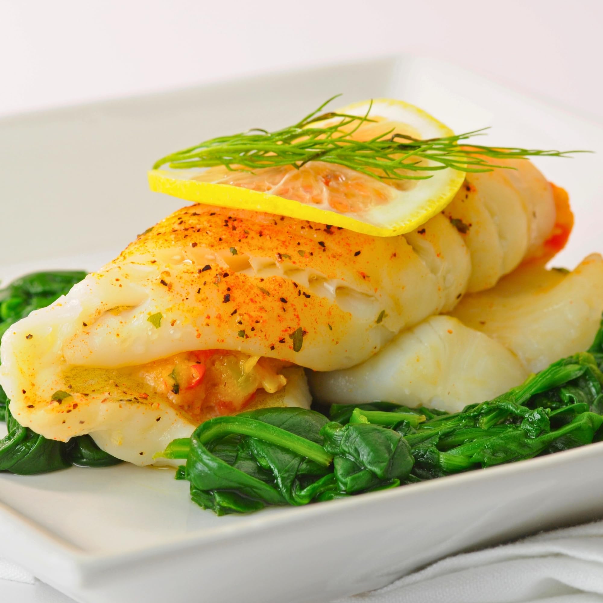 Premium Stuffed Sole Fillets with Scallops & Crab - 16 Pack (5oz Each, 5lbs Total) - Gourmet Seafood for Fine Dining & Special Occasions