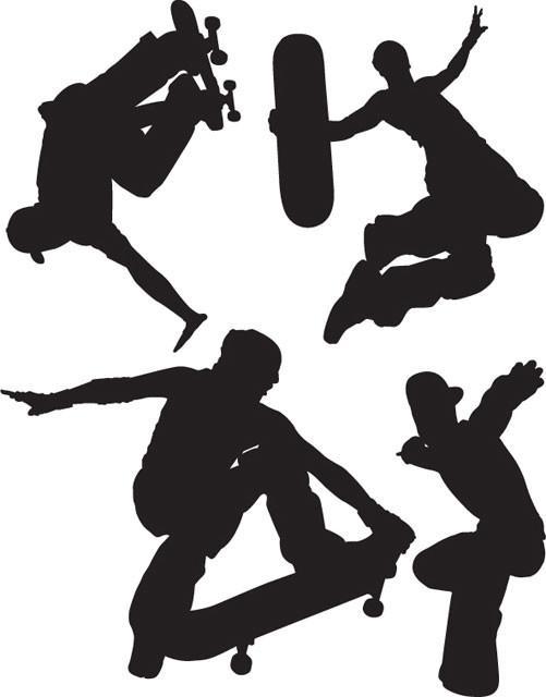 Skateboard Wall Decals - Cool Skateboarding Stickers for Room & Locker Decor - Perfect for Bedroom, Dorm, and Skate Shop Walls