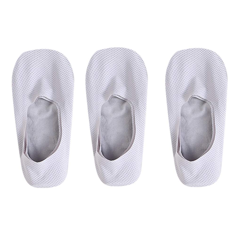 Men's Silk Ice Socks - Ultra Soft Breathable Thin Cotton Athletic Socks with Non-Slip Grip - Perfect for Running, Yoga & Everyday Comfort - White