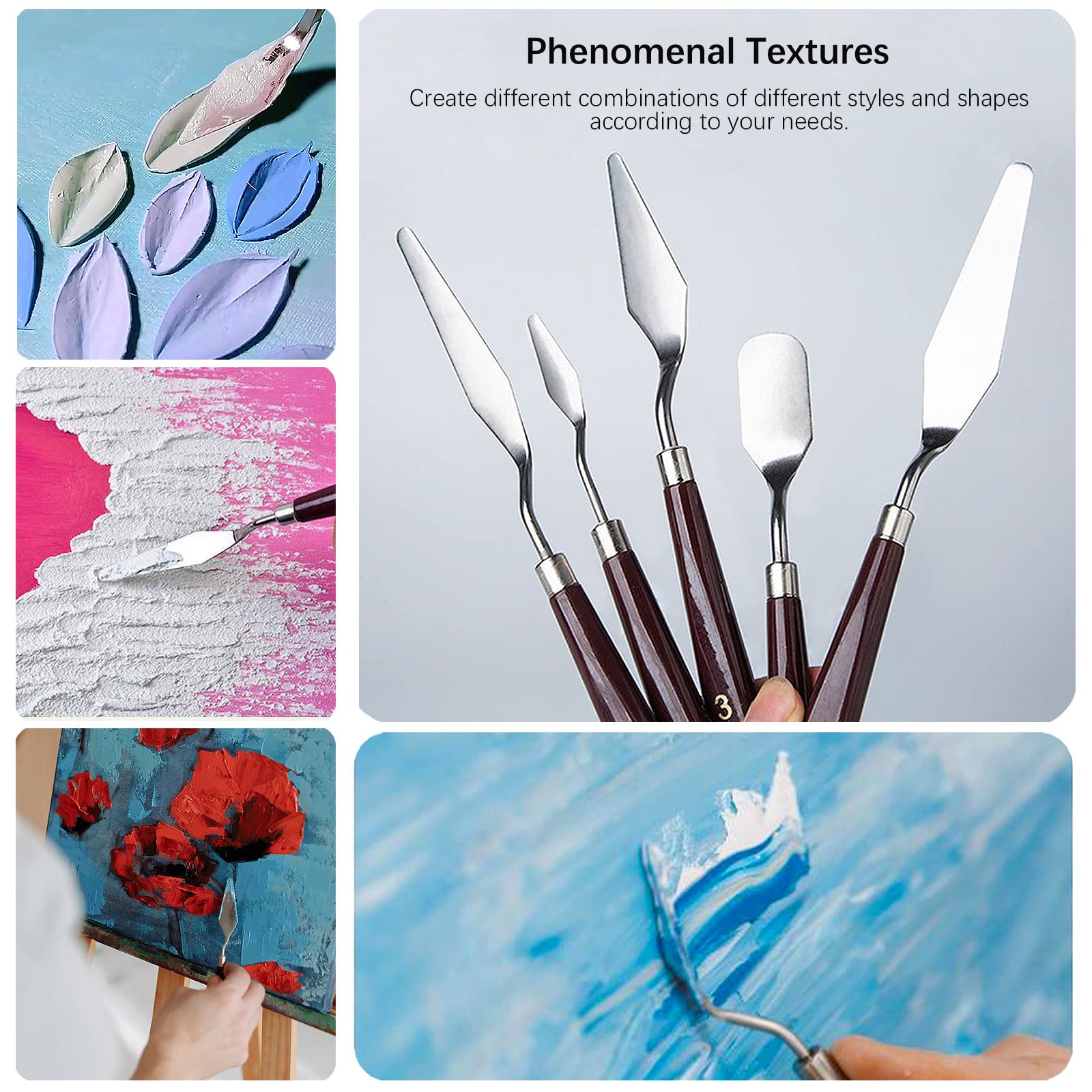 Professional Acrylic Paint Set - 24 Colors Art Painting Kit with 10 Brushes, 5 Stainless Steel & 6 Plastic Palette Knives, Paint Tray - Perfect for Canvas Painting, DIY Crafts & Art Classes (Adults & Kids)