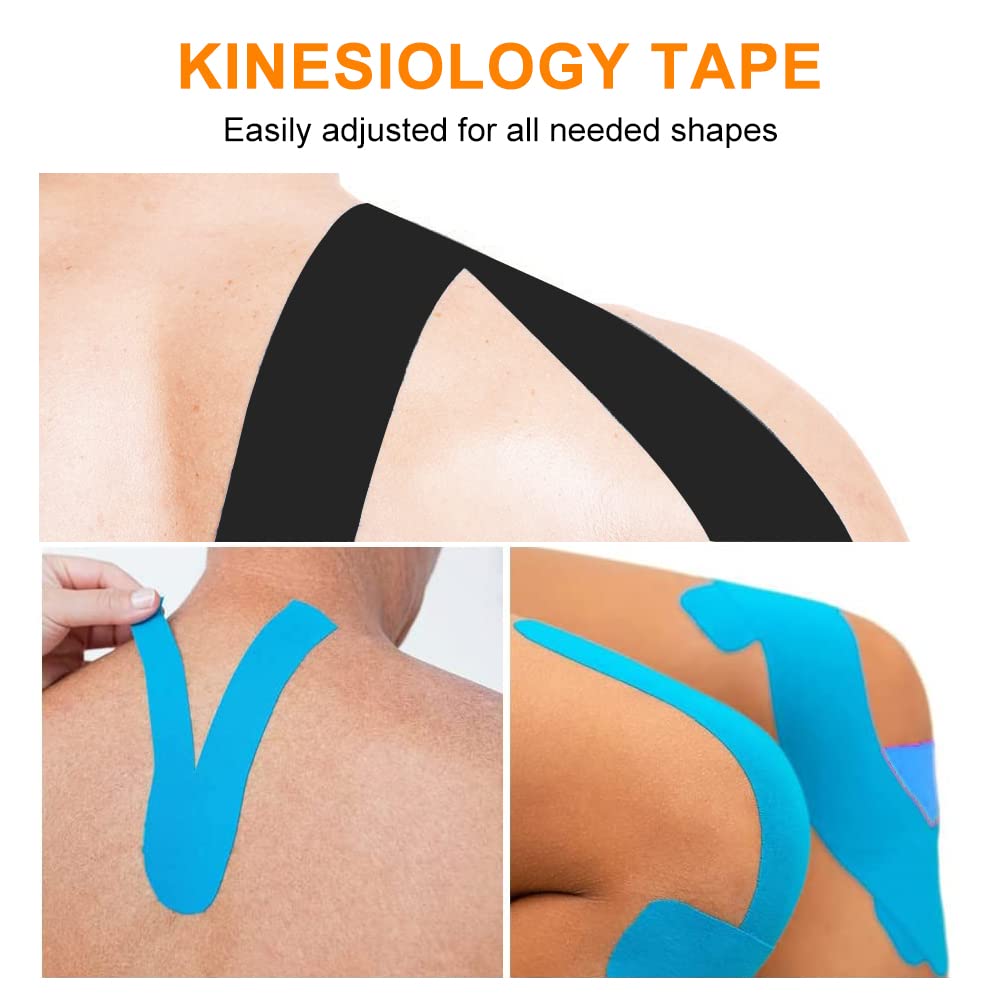 Premium Kinesiology Tape Roll - 5m x 2.5cm Waterproof Sports Tape for Pain Relief & Muscle Support - Ideal for Athletes, Physical Therapy & Injury Recovery