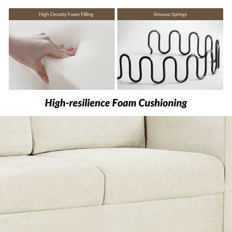 Dilcia 3-Piece Slipcovered Sofa Set - Modern Living Room Furniture with Removable Covers for Easy Cleaning | Perfect for Small Spaces, Apartments & Cozy Home Decor
