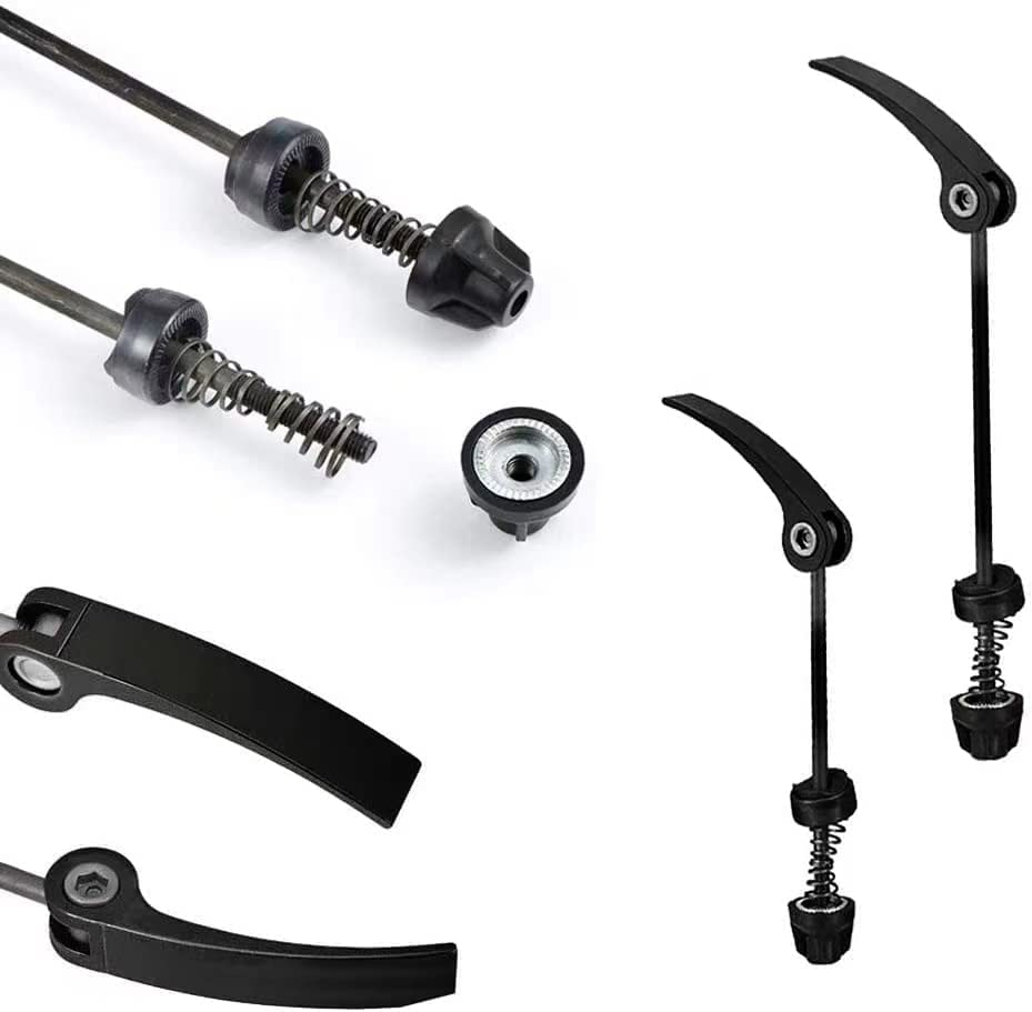 MTB & Road Bike Quick Release Skewers - 1 Pair Front/Rear Wheel Hub Clips for Mountain, City & Road Bicycles | Secure Cycling Accessories for Commuting & Trail Riding