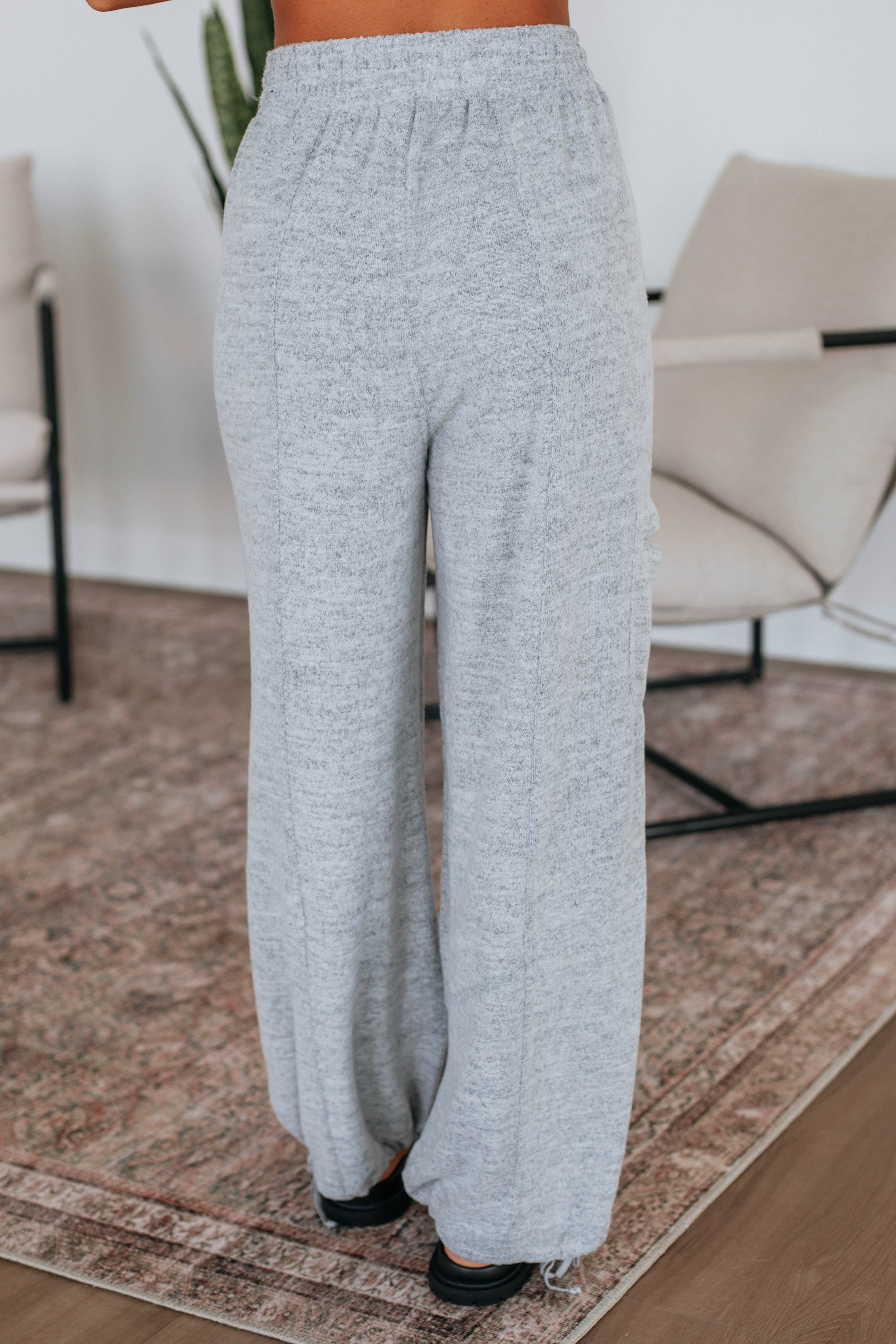 Bryden Lounge Joggers for Women - Soft Comfortable Fleece Sweatpants with Pockets, Heather Grey - Perfect for Yoga, Running, Travel & Relaxing at Home