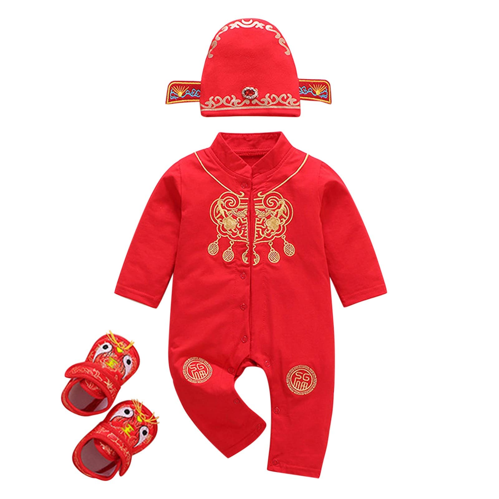 Adorable Infant Baby Romper Suit Sets & Jumpsuits for Girls - Soft Cotton Outfits with Matching Hat - Perfect for Playtime, Photoshoots, and Special Occasions