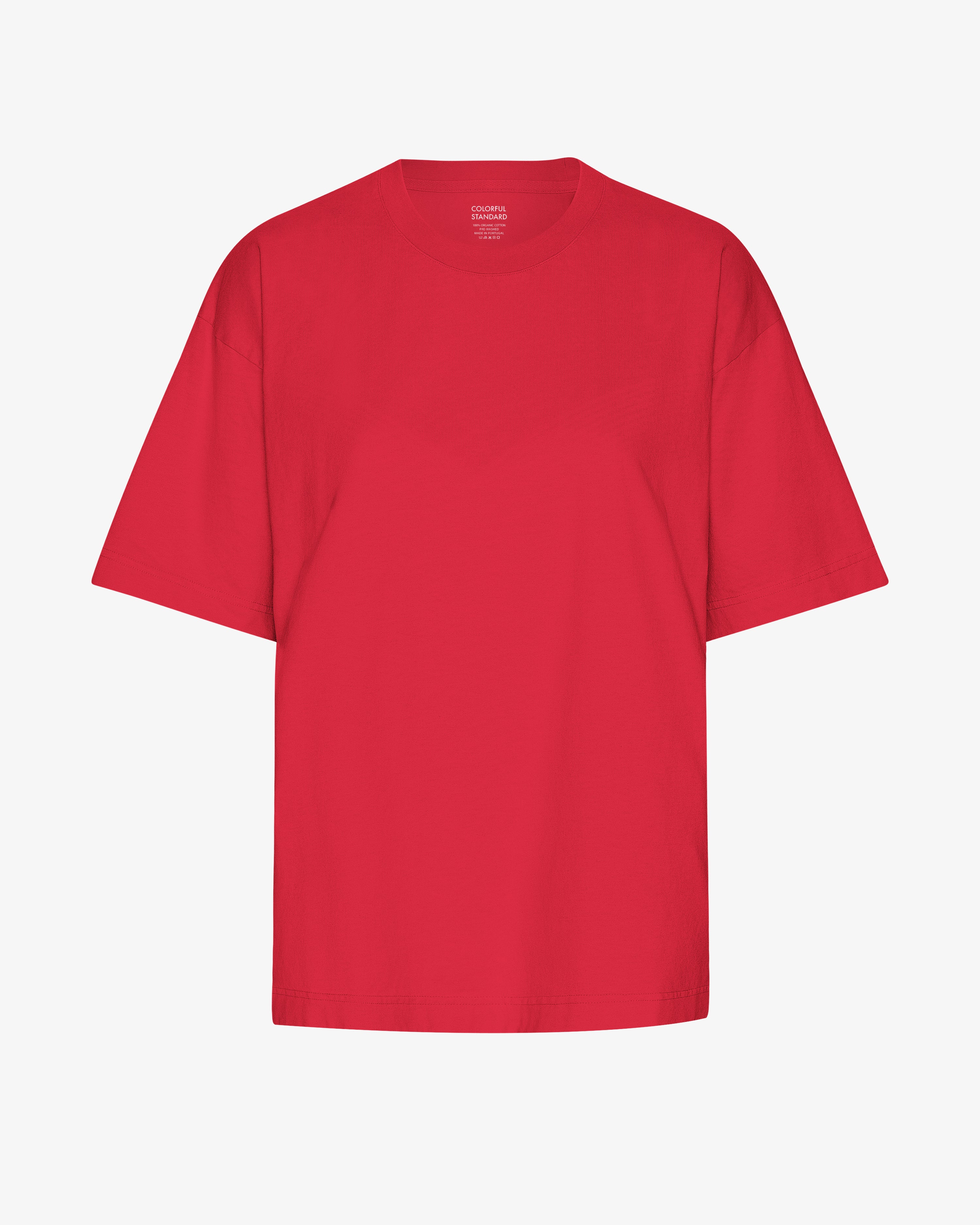 Oversized Organic Cotton T-Shirt for Women - Soft & Comfortable Scarlet Red Tee - Perfect for Casual Wear, Loungewear & Everyday Outfits